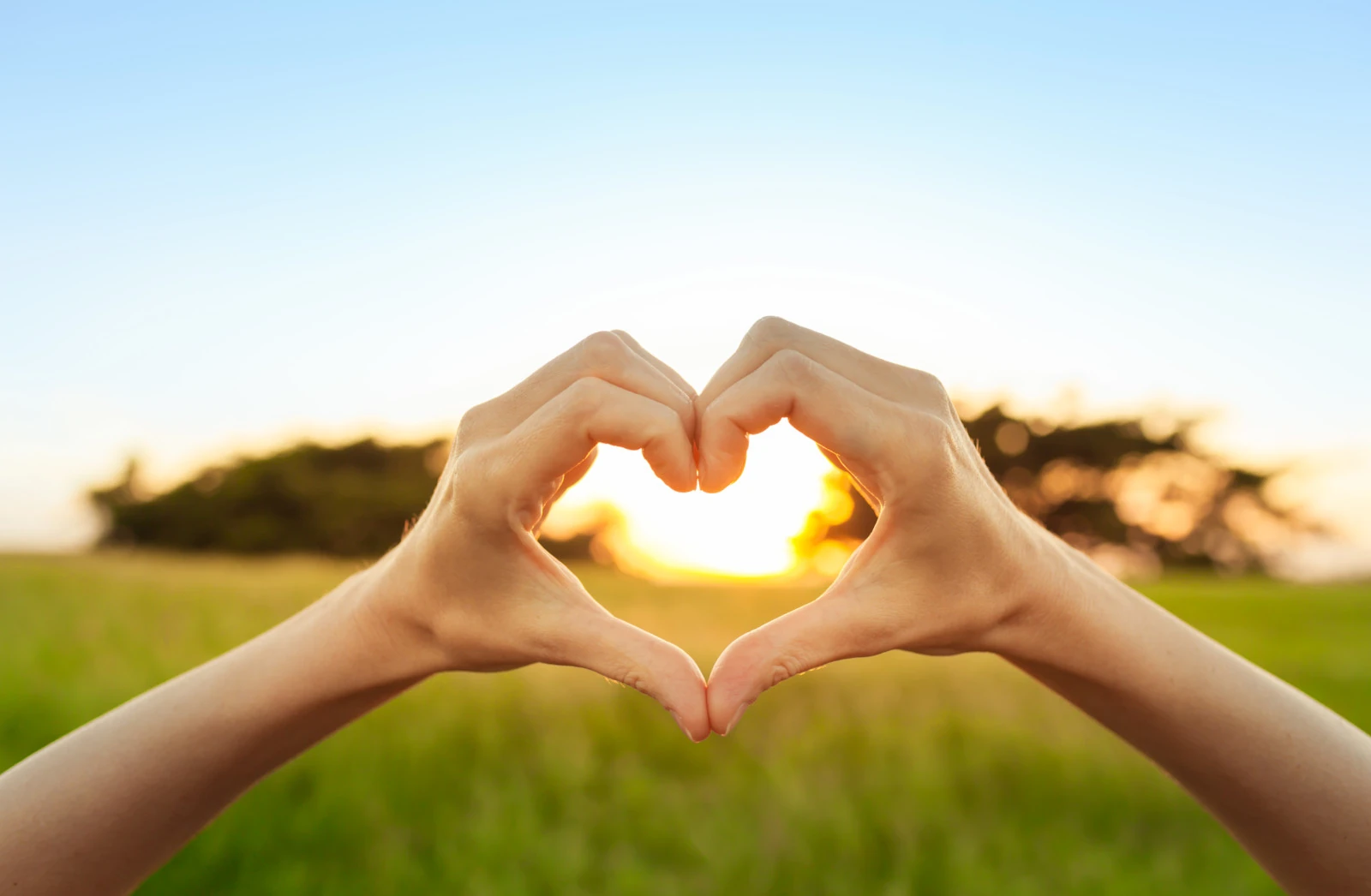 Picture of making a heart with hands